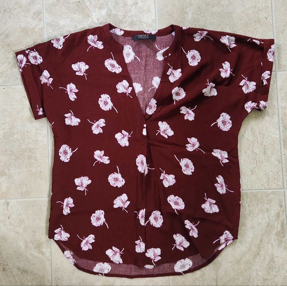 Forever 21 Contemporary Floral Blouse - Size XS